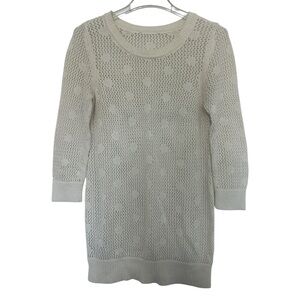 Elegant Knit Sweater Dress Cream